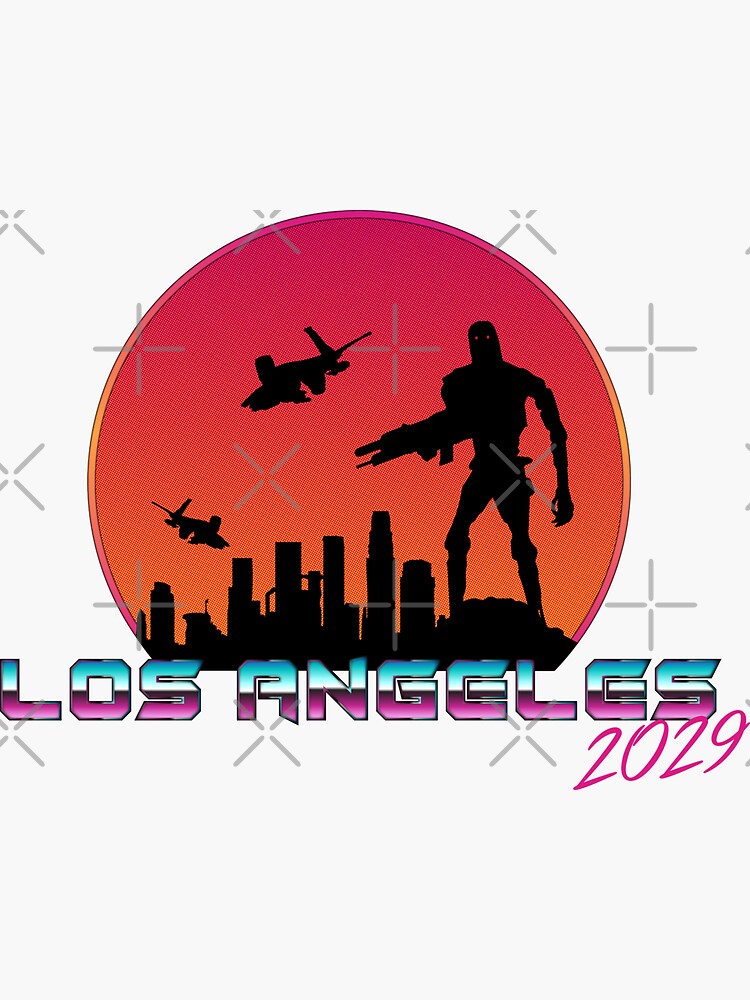 "Los Angeles 2029" Sticker for Sale by Outpost31Design Redbubble