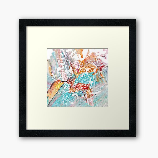 pastel flower imprint Framed Art Print