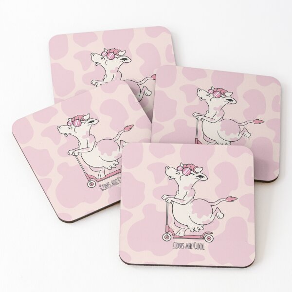 Item preview, Cool Pink Cow on Scooter designed and sold by StuffbyWiz.