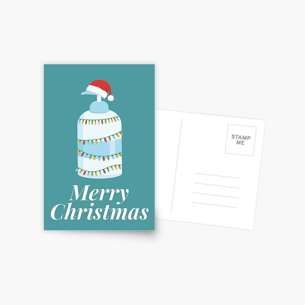 Merry Christmas Hand Sanitizer 2020 Postcard