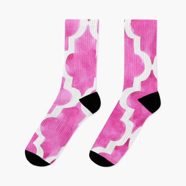Item preview, Pink Quatrefoil pattern In watercolor  designed and sold by Bonheurem.