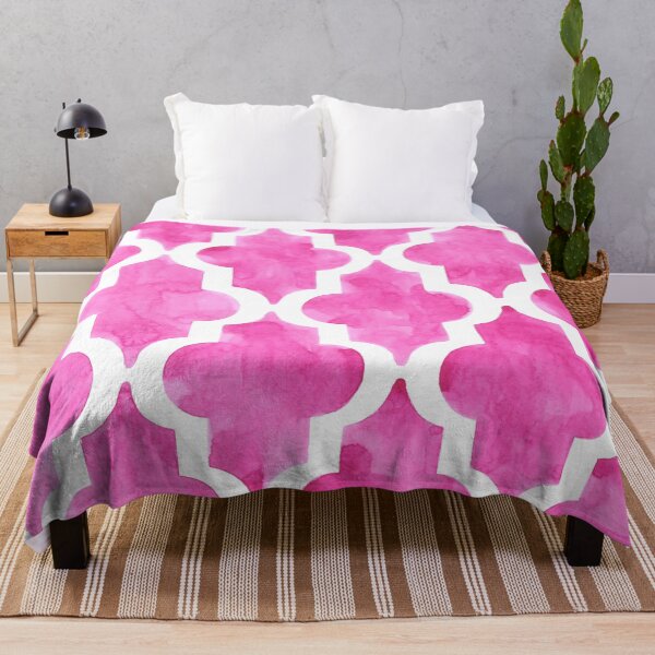 Item preview, Pink Quatrefoil pattern In watercolor designed and sold by Bonheurem.
