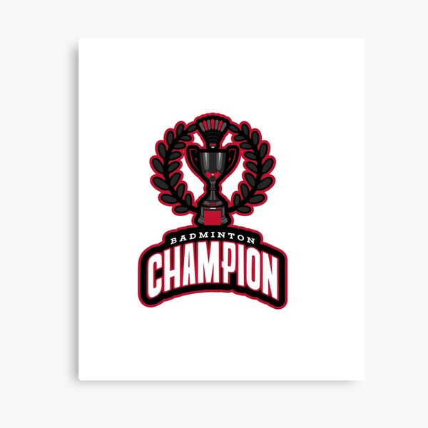 Badminton Champion smart professional Trophy logo Canvas Print