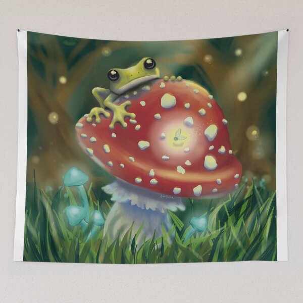 Item preview, Green Frog on a Toadstool designed and sold by KatieSherrard.