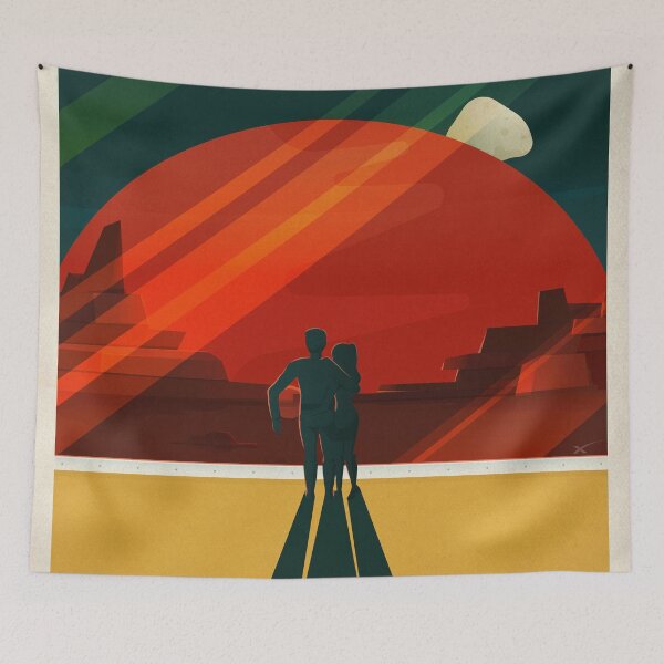 Item preview, Phobos Deimos Mars Travel Advertisement designed and sold by vintagerepros.