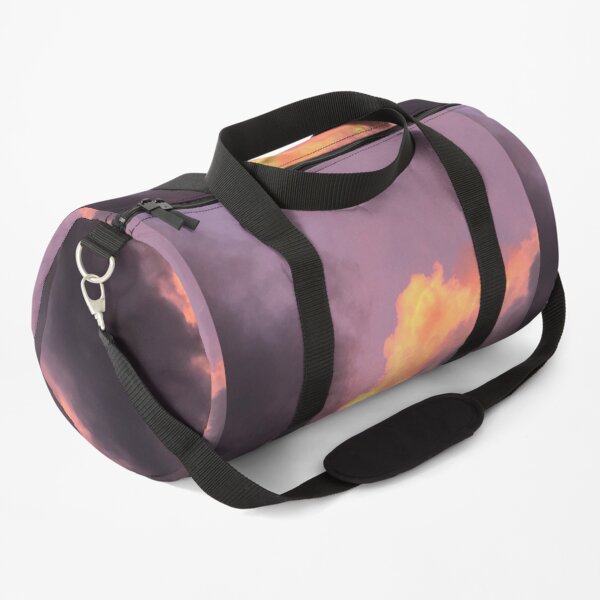 The clouds, Natures Beauty, Clouds, Orange, Gray Duffle Bag