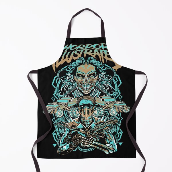 Item preview, HORROR ILLUSTRATED POST APOC ROBOT SKULL designed and sold by HorrorIllustrat.