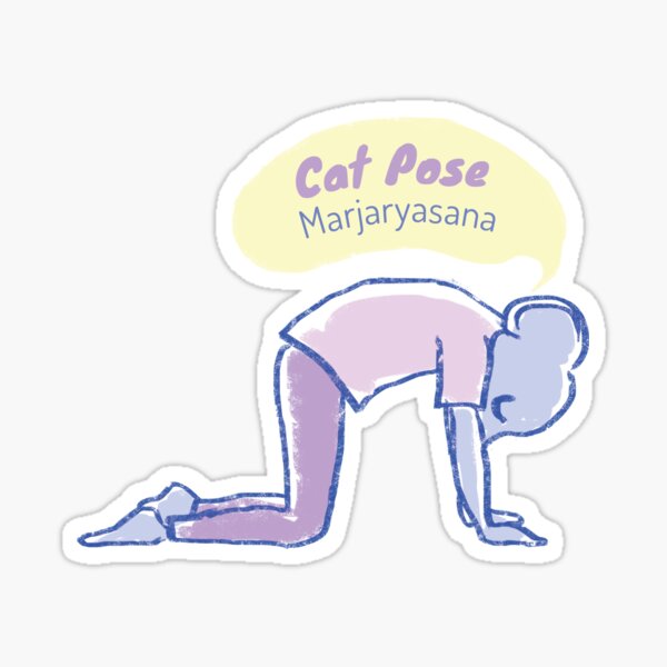 Lunge Yoga Pose Sticker