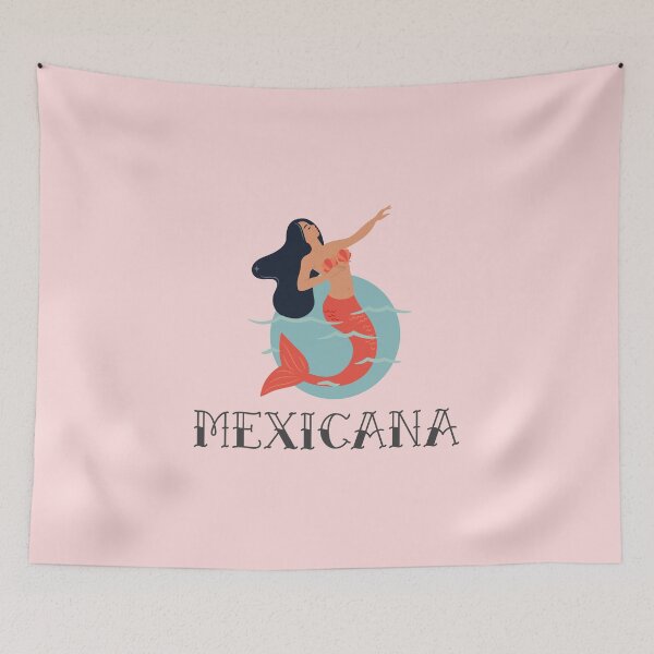 Item preview, Mexicana Loteria Mermaid T-shirt designed and sold by Mexikawaii.