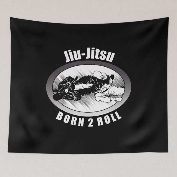 Item preview, Born 2 Roll, Jiu-Jitsu Silhouette Logo designed and sold by SMilllar.