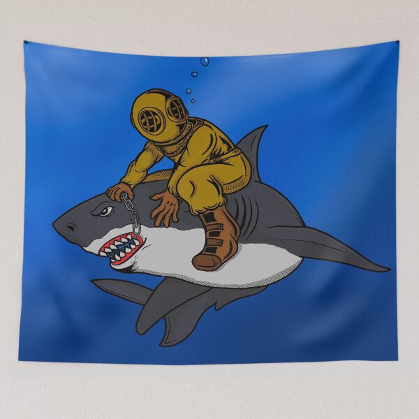 Item preview, Diver and Shark designed and sold by joebarondesign.