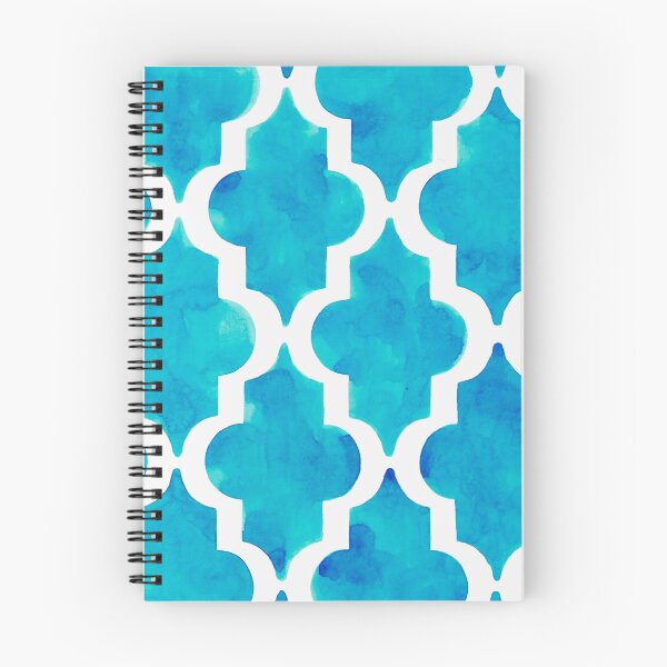 Item preview, Turquoise Quatrefoil pattern in watercolor  designed and sold by Bonheurem.