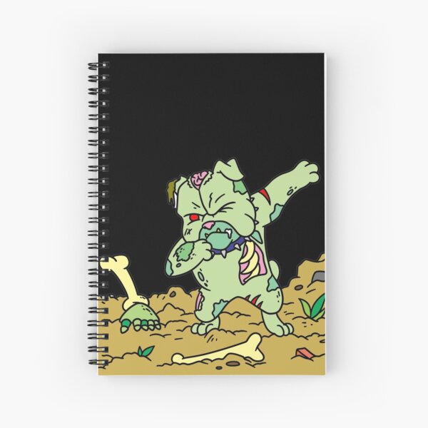 Zombie Dabbing Dog Spiral Notebook