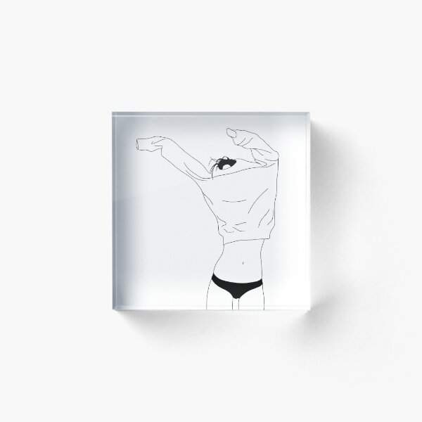 Fashion illustration figure - Cadee Acrylic Block