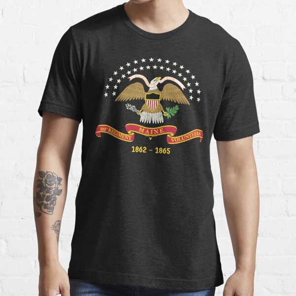 "Civil War 20th Maine Volunteer Infantry Flag" Tshirt for Sale by