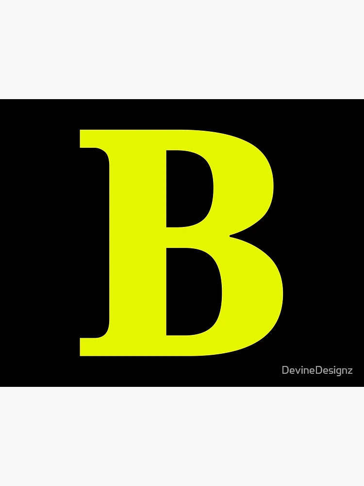 Yellow Letter B Art Board Print for Sale by DevineDesignz