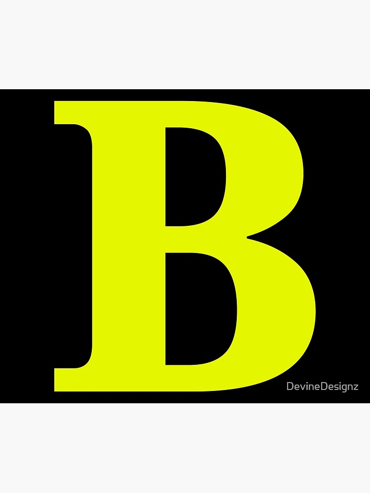 Yellow Letter B Poster for Sale by DevineDesignz
