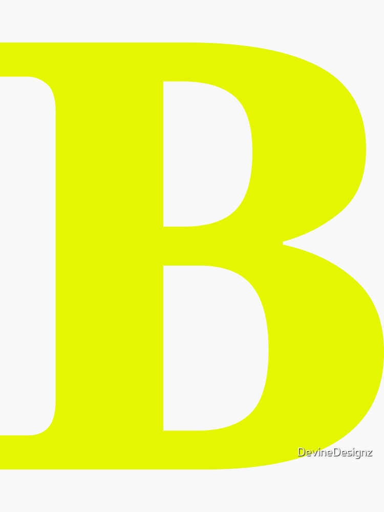 The Letter B In Yellow