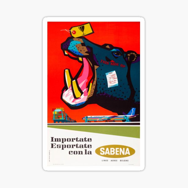 Item preview, Sabena Importate Esportate con la Advertisement designed and sold by vintagerepros.