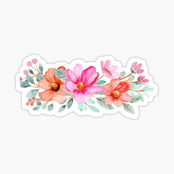 Item preview, Watercolor Pink Flowers Summer Mask designed and sold by Marstore.