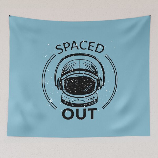 Item preview, Funny Astronaut helmet and headphones with  spaced out  designed and sold by FFelder.