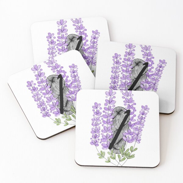 Item preview, Watercolor lavender yarn and crochet hook designed and sold by hellohappy.
