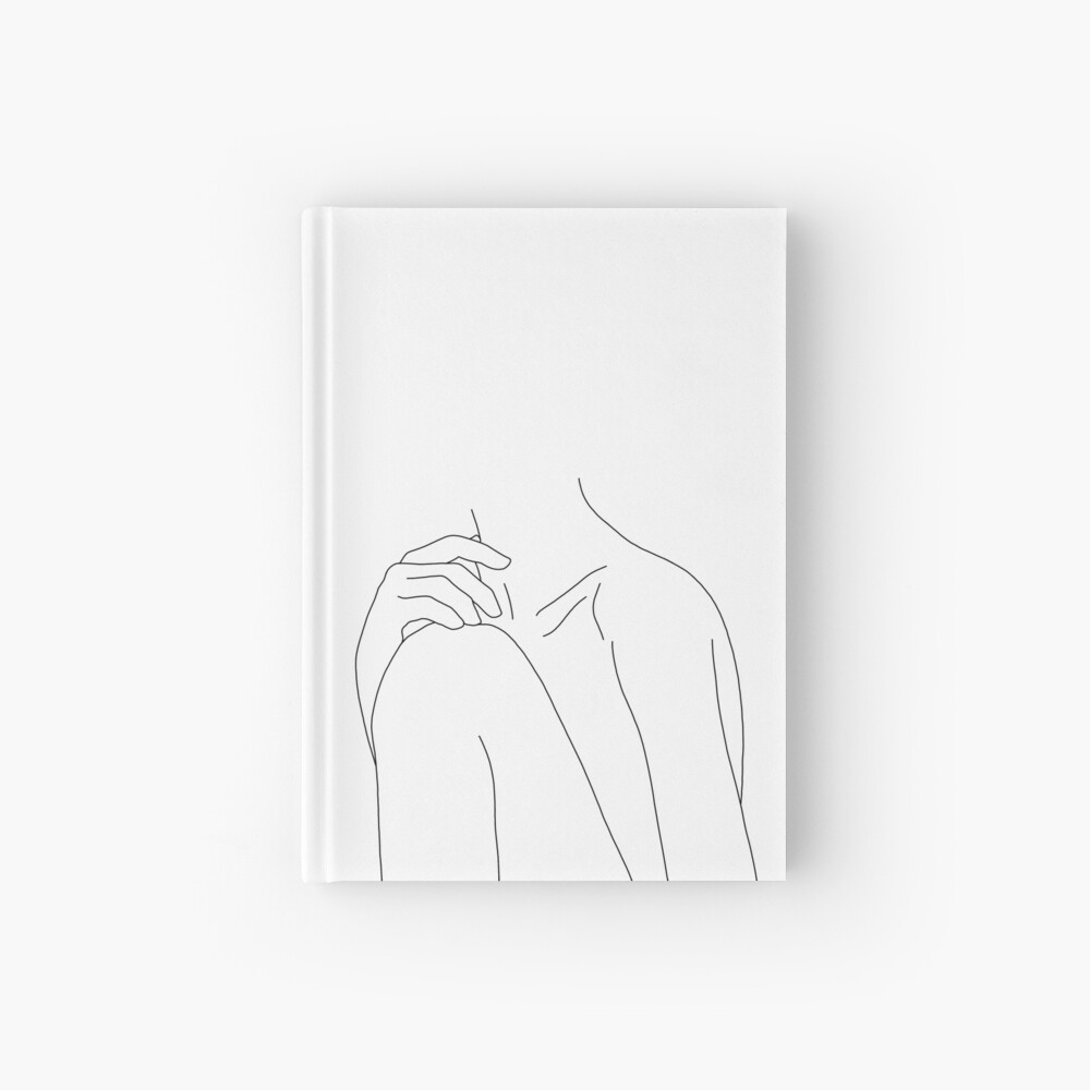 Figure line drawing illustration - Cathy Hardcover Journal