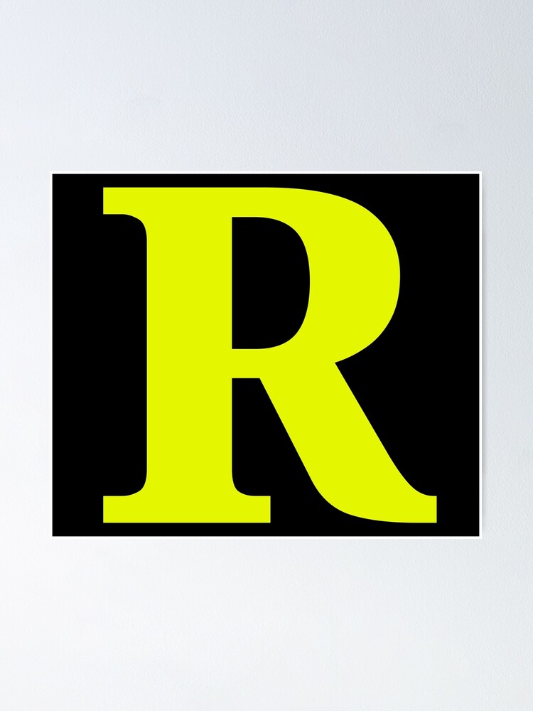 Yellow Letter R Poster By Devinedesignz Redbubble