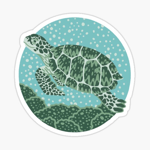 Sea Turtle Animal Art Sticker