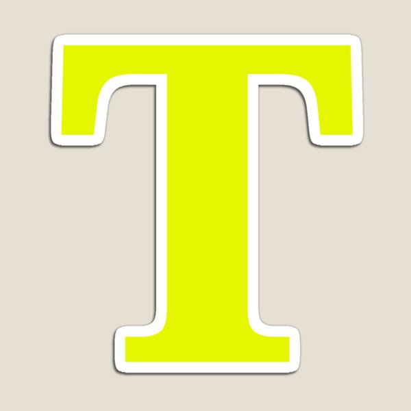 Yellow color Letter T | Sticker