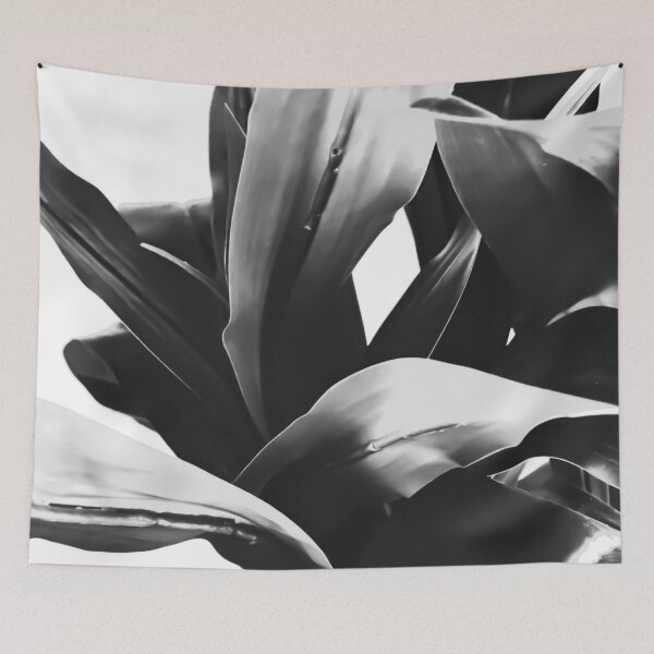 Item preview, leaves texture abstract background in black and white designed and sold by Mrvell.