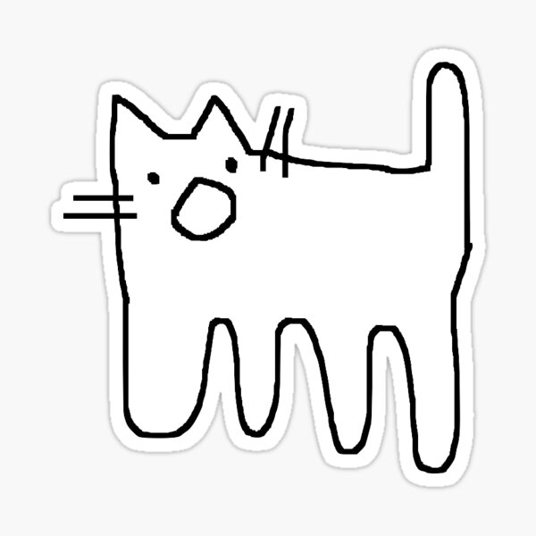 "screaming cat" Sticker for Sale by zauoie Redbubble