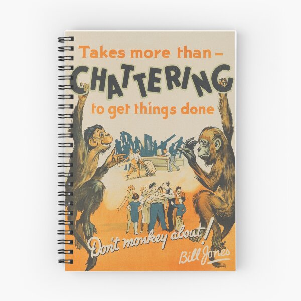 Item preview, Vintage Motivational Poster, Monkeys, Work Incentive Poster designed and sold by vintagevivian.