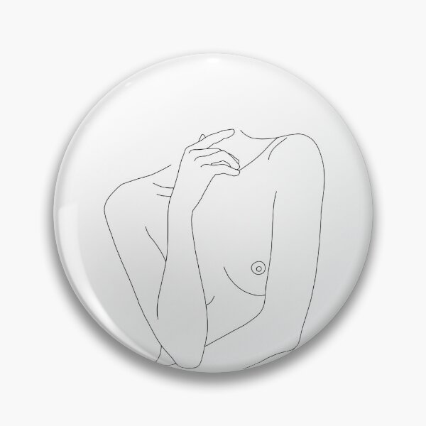 Item preview, Dibujo lineal de una figura desnuda - Cecily designed and sold by TheColourStudy.