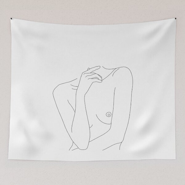 Item preview, Nude figure line drawing - Cecily designed and sold by TheColourStudy.