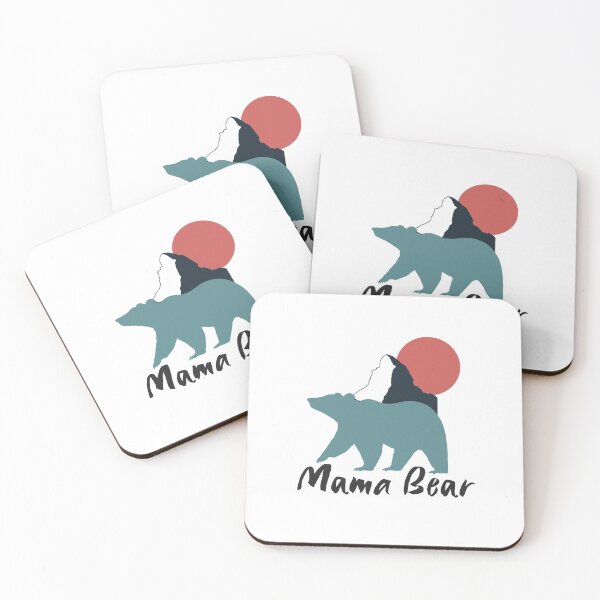 Item preview, Mama Bear with Mountains and Sunset designed and sold by TeeFuns.