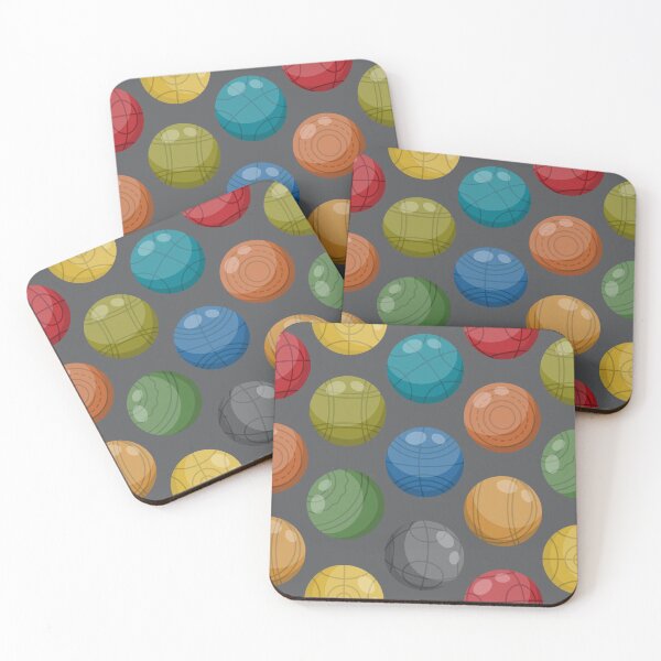 Item preview, Bocce Ball (Lawn bowling) | Colorful on Charcoal designed and sold by Aubergine Designs.