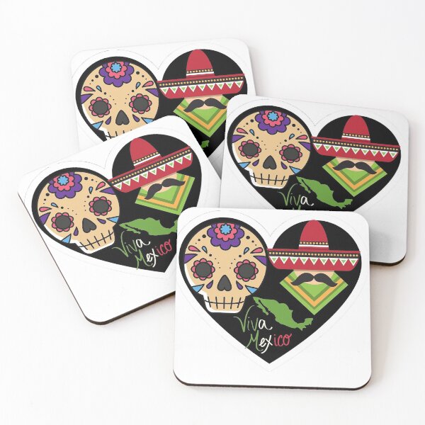 Item preview, Viva Mexico heart folklore country design designed and sold by Adri Graterol.