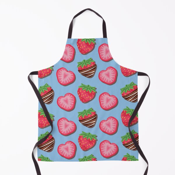 Item preview, Strawberry Pattern-sky blue background designed and sold by --SorahMalka--.