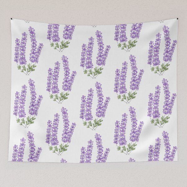 Item preview, Watercolor Lavender Flowers designed and sold by hellohappy.