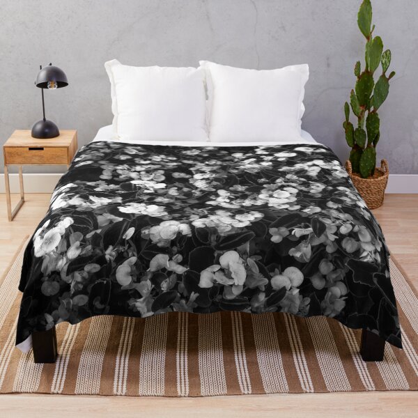 Item preview, blooming flowers garden background in black and white designed and sold by Mrvell.