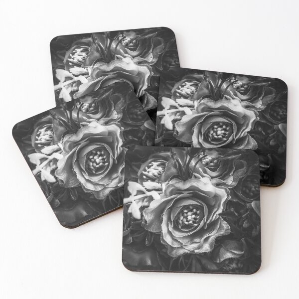 Item preview, closeup roses texture background in black and white designed and sold by Mrvell.