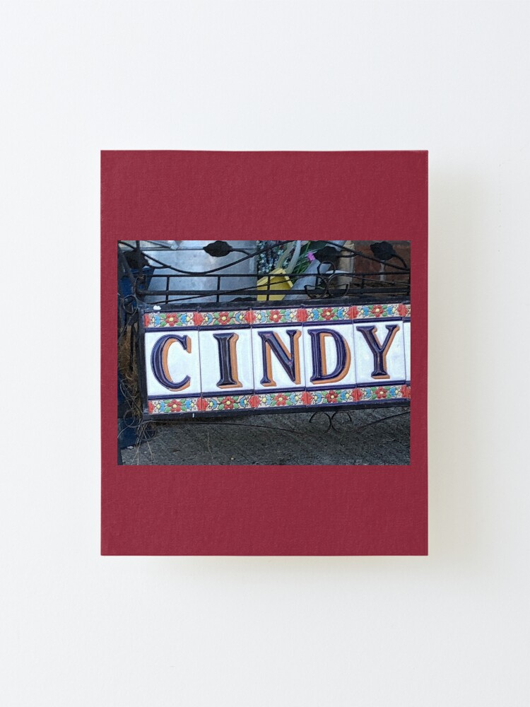Alternate view of Cindy, A gift for Cindy, Cindy sticker Mounted Print