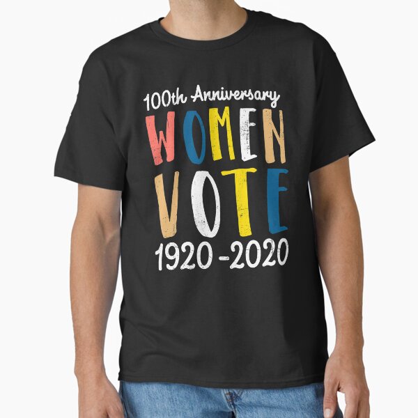 Vista previa del artículo con la obra «Women's Suffrage Votes For Women 1920-2020», diseñado y vendido por Músico Ilustre.
