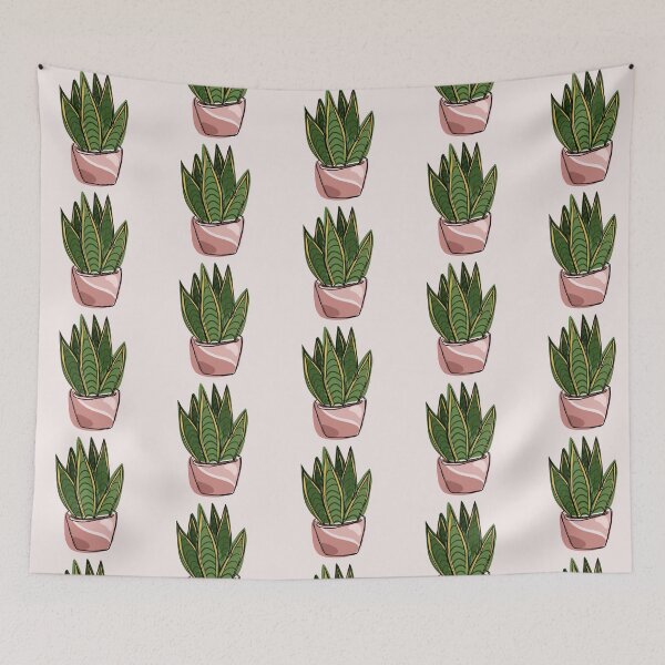 Item preview, Line Art Snake Plant Cactus Succulent designed and sold by andymvera.