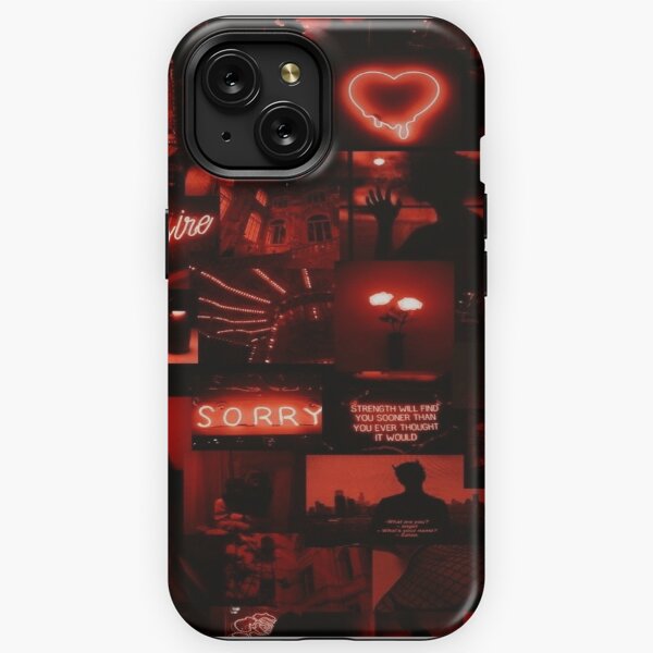 Red Collage iPhone Case, Aesthetic iPhone Case, Abstract iPhone