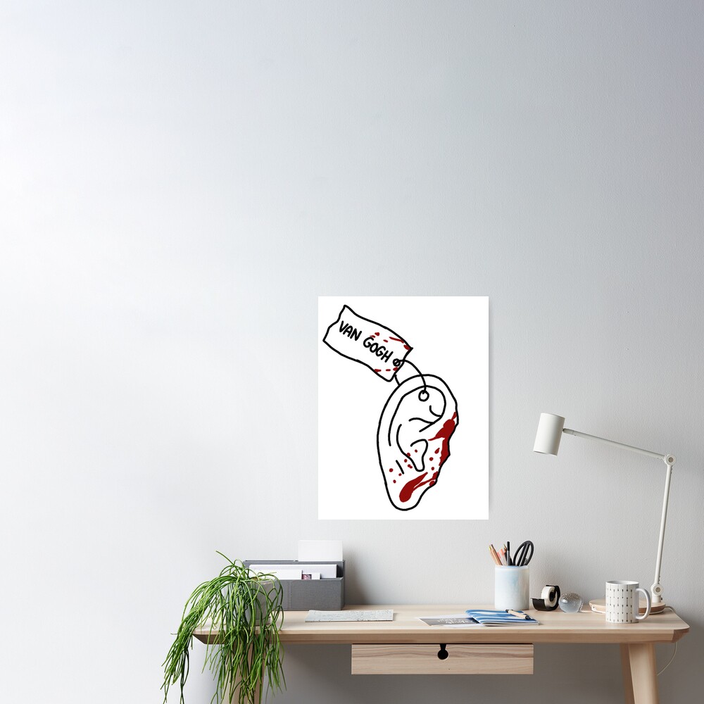 Van Gogh Ear Artsy Pun Sticker for Sale by vibeytees