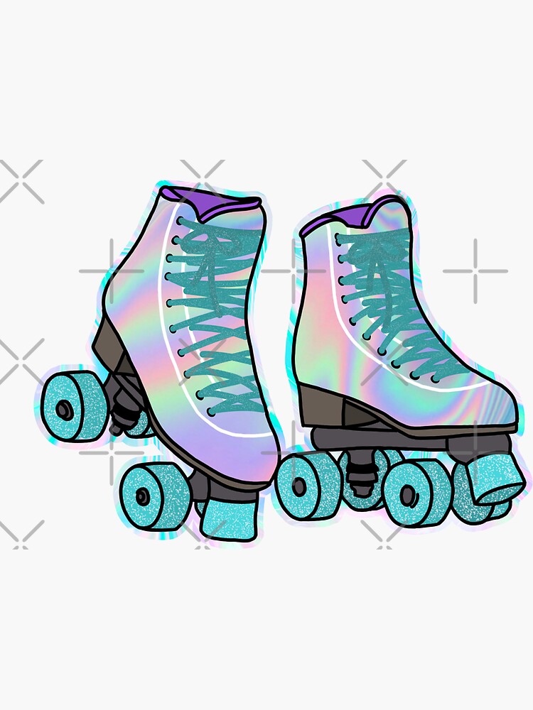 Holographic Roller Skates | Sticker