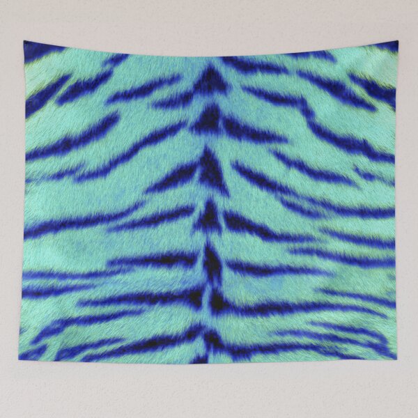 Item preview, Tiger Print Blue Fur designed and sold by Sabbaht.