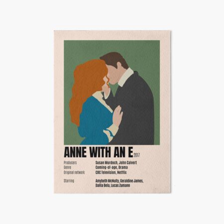 Anne avec une affiche minimaliste Impression rigide